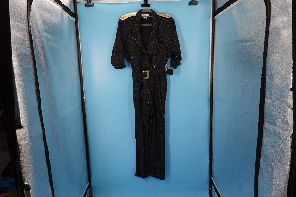 Vintage 1980s Gold and Black Jumpsuit